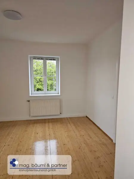 3 geräumige Zimmer, Küche mit Essplatz, Gartennutzung und PKW Stellplatz