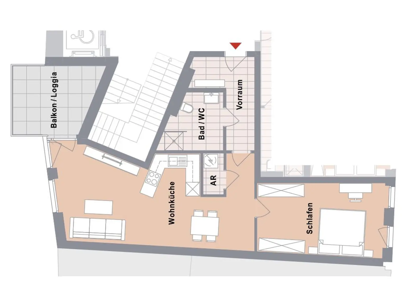 PROVISIONSFREI! Neubauprojekt - St.Leonhard! Große 2-Zimmerwohnung mit Innenhofbalkon!