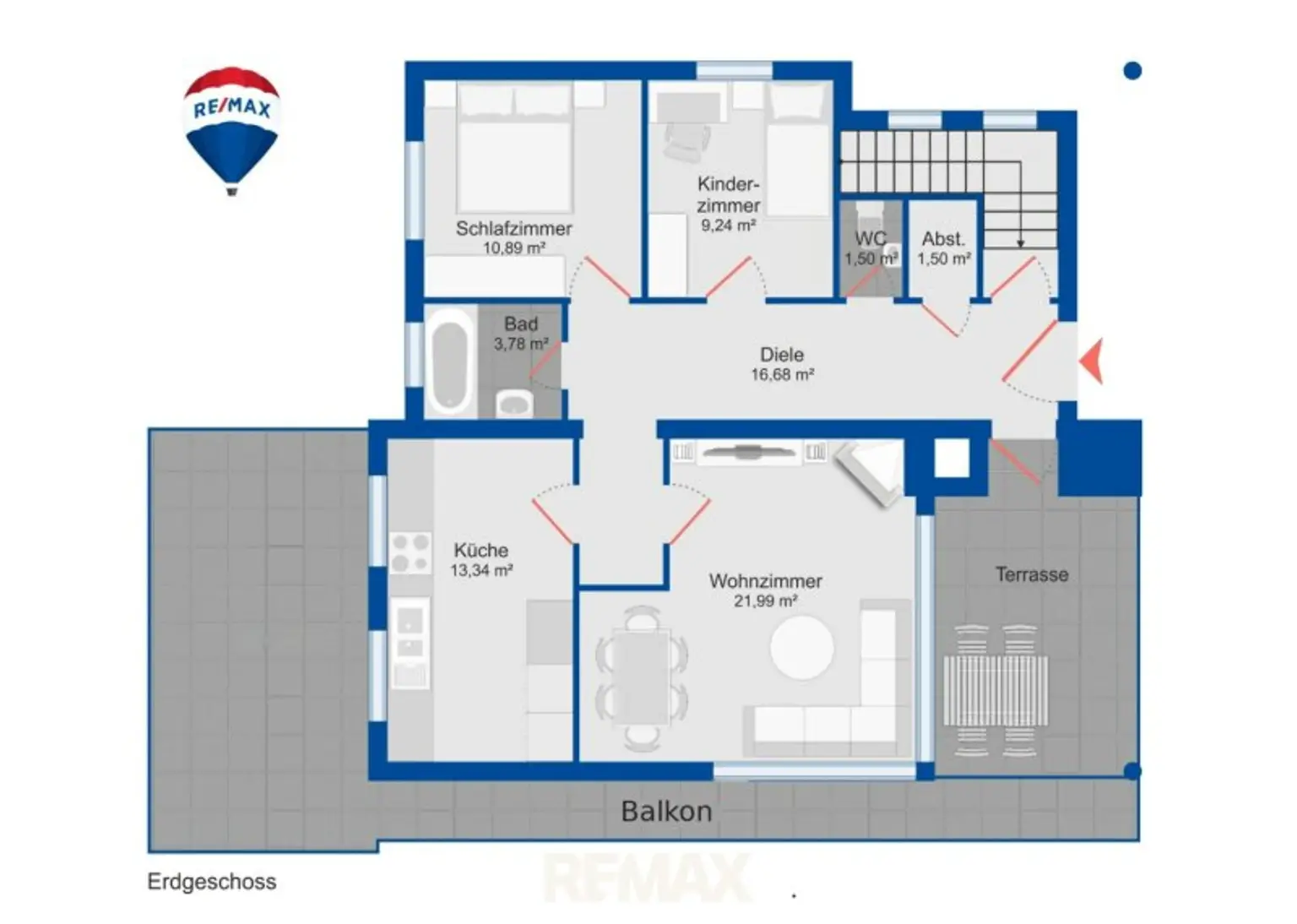 Grundrissplan Erdgeschoss