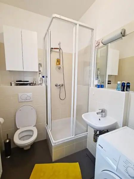 TERRASSENHIT, U1-NÄHE, 84 m2 Dachgeschoß mit 30 m2 Terrasse, 2 Zimmer, Wohnküche, 2 Bäder, Parketten, Viktorgasse
