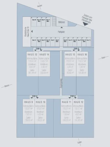 Lageplan Haus 9 bis 16