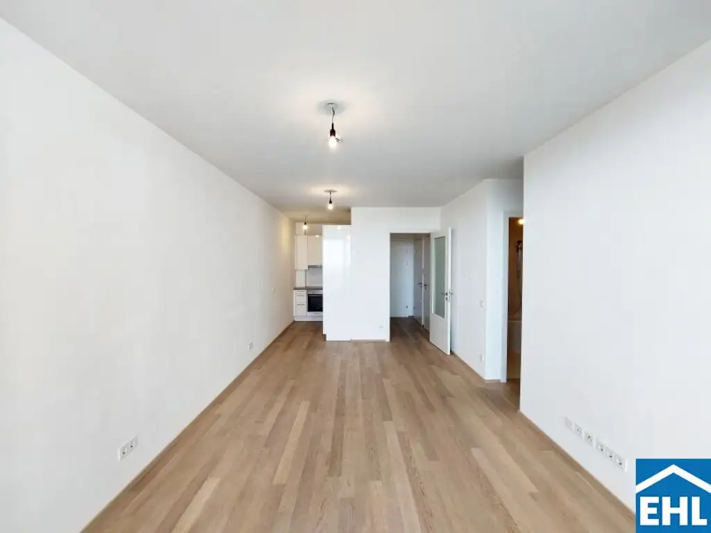 Traumhafte 2 Zimmerwohnung mit Balkon im 12. Stock im MySky-Tower