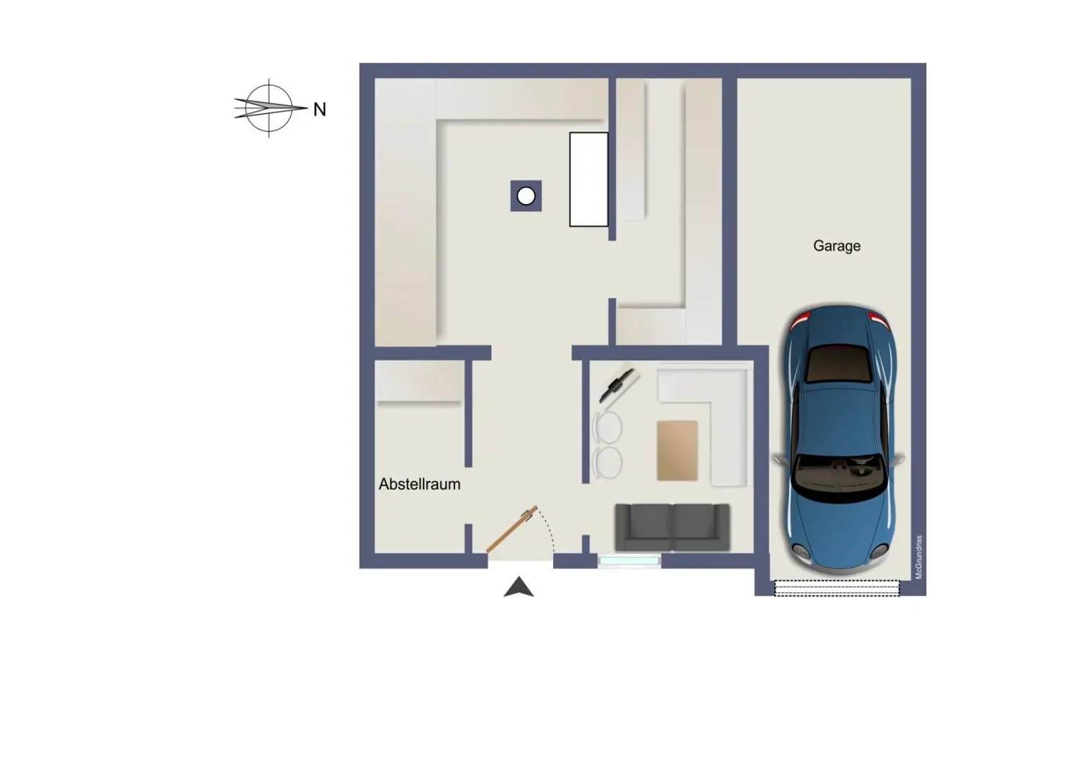 Plan Unausgebautes Untergeschoss (Keller)