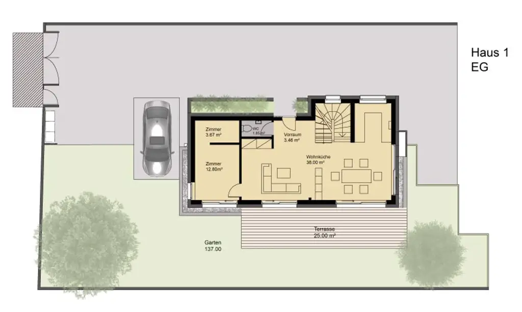MODERNES EINFAMILIENHAUS | Ziegelmassivbauweise | viel Platz, lichtdurchflutet & optimale Raumaufteilung | inkl. Stellplatz