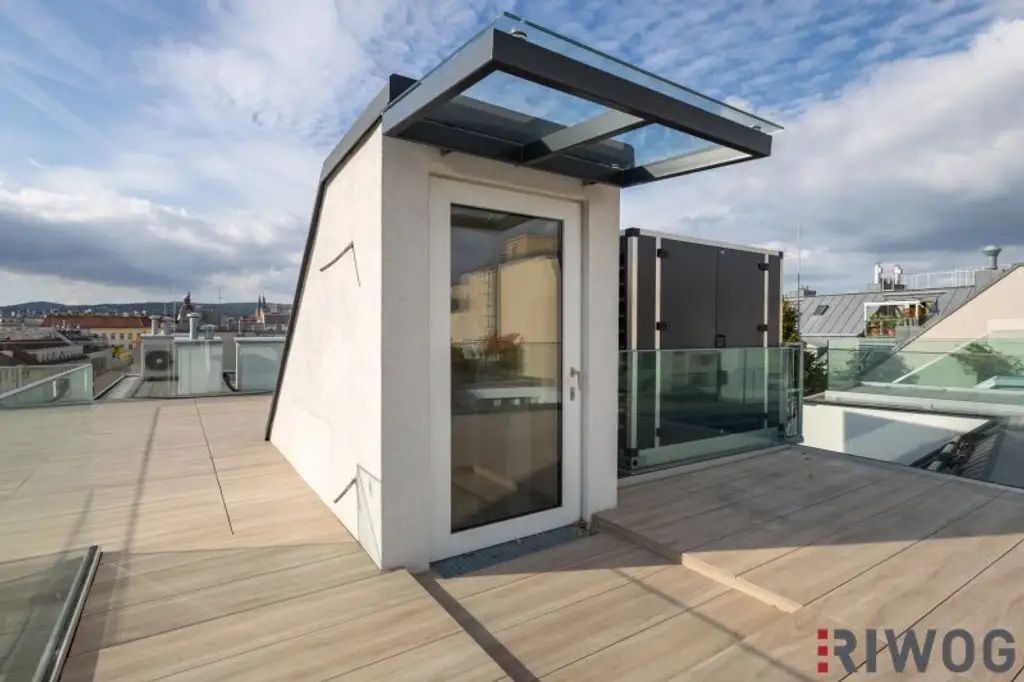 DACHGESCHOSSWOHNUNG II ERSTBEZUG MIT TERRASSE UND DACHTERRASSE II 4 ZIMMER II NÄHE OTTAKRINGER BRAUEREI II PROJEKT ABELEGASSE 20