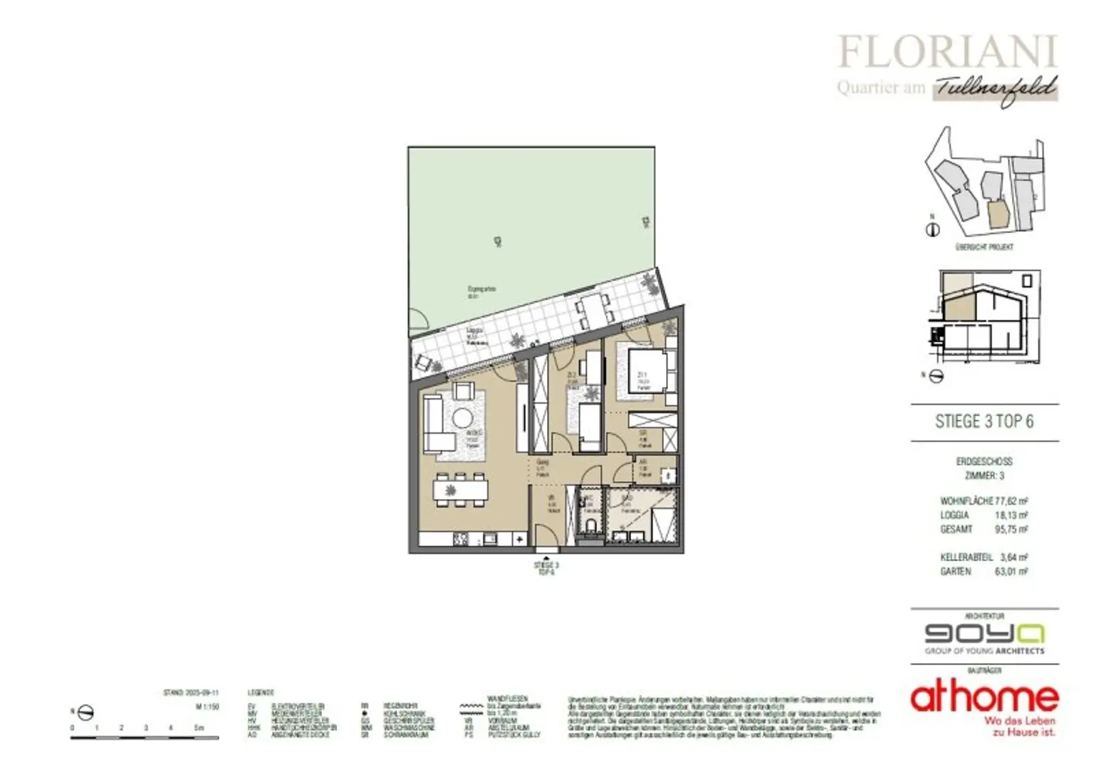 FLORIANI – Quartier am Tullnerfeld - Stilvolle 3 Zimmer Gartenwohnung - Viele Extras für das perfekte Wohngefühl