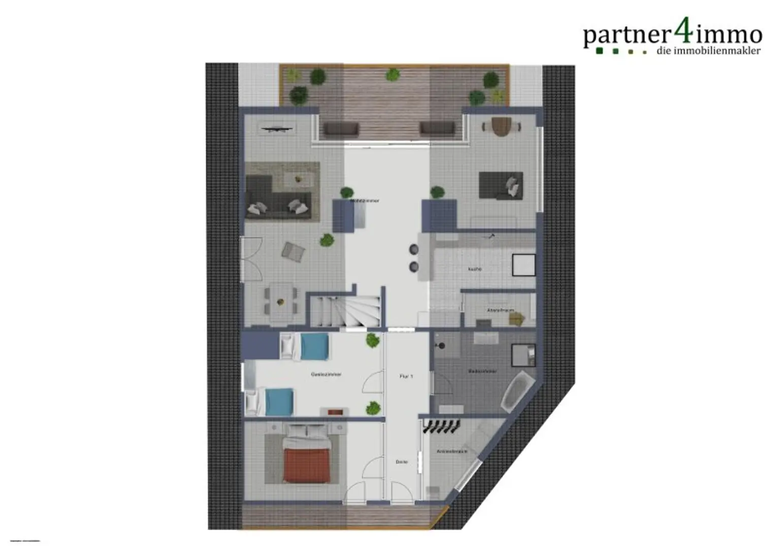 Modernes Penthouse mit Garten und Blick über das Inntal!