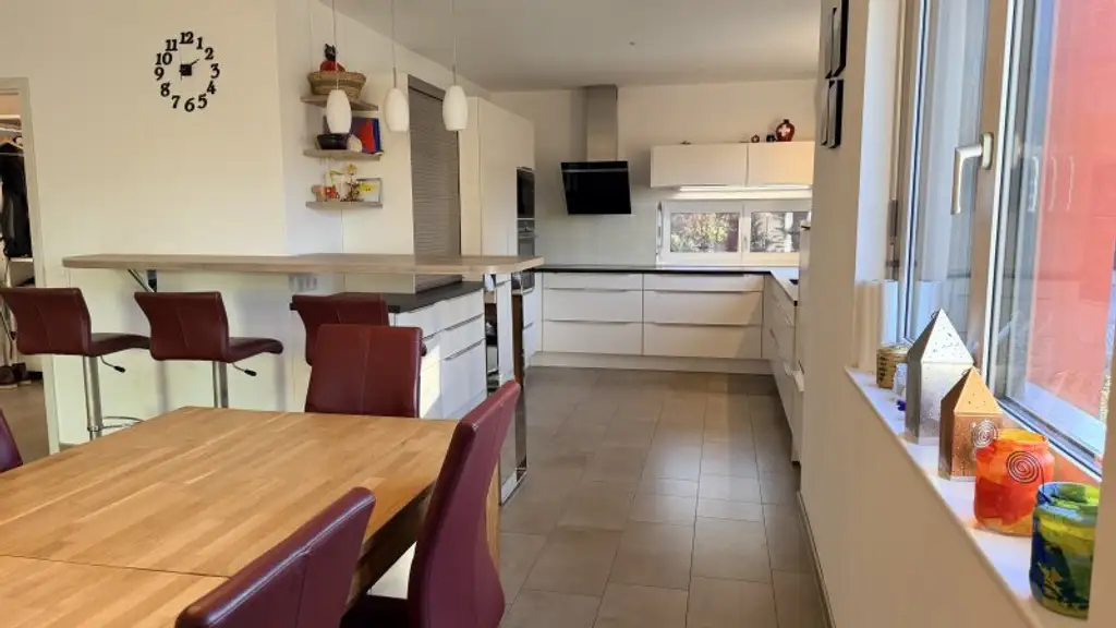 Modernes Familienhaus (2019) mit 6 Zimmern, Wohnkeller, Dachterrasse, Garten und 2 Stellplätzen