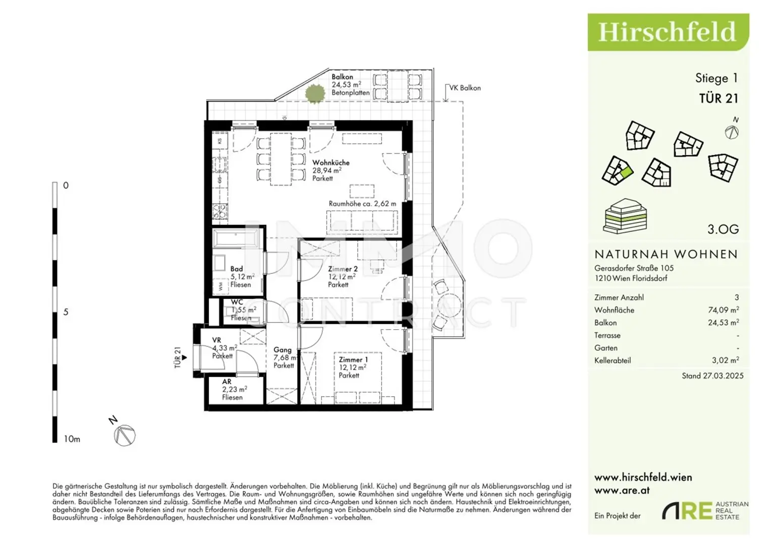 Neu und provisionsfrei: Preis jetzt sichern - 3 Zimmer Traum Balkonwohnung von der Sonne geküsst