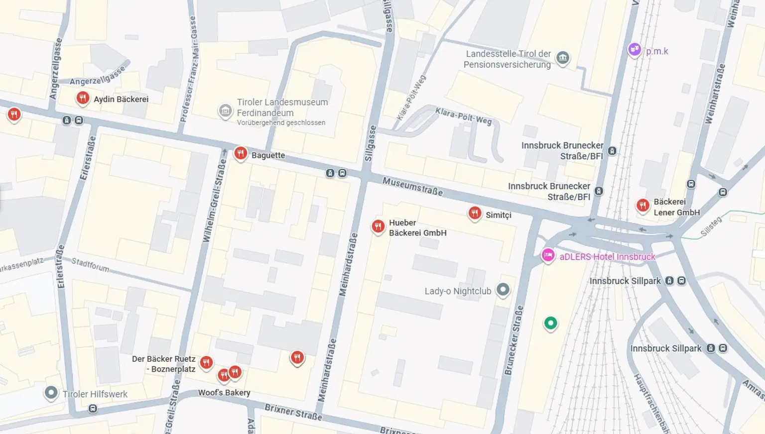 Übersicht Bäckerei U