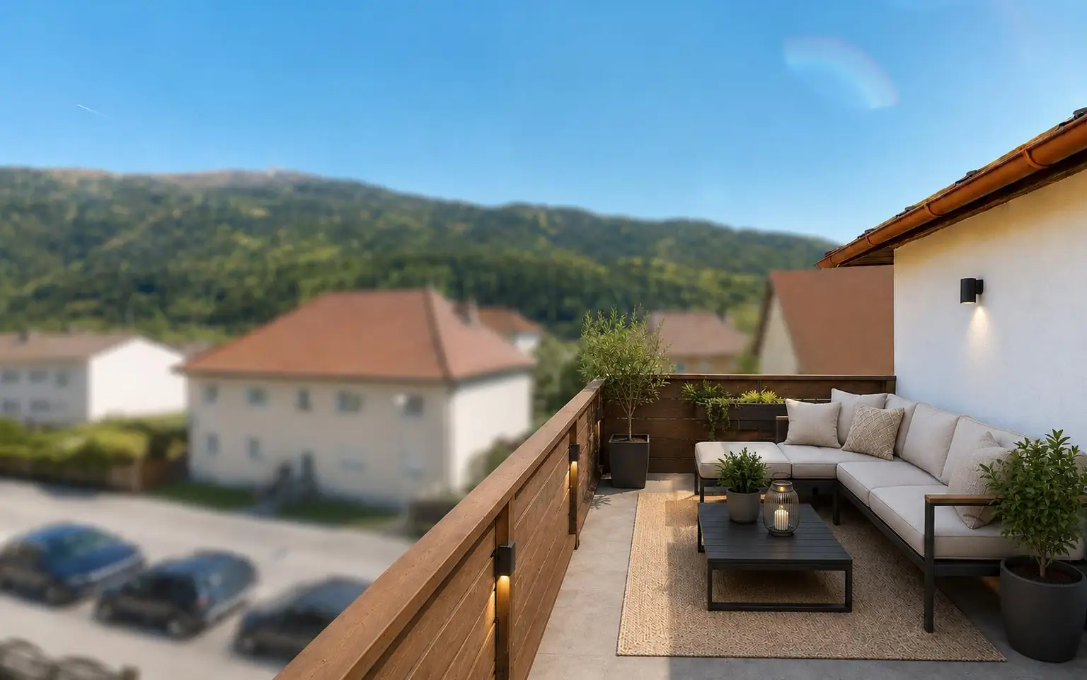 Landeck - Wohnung - Balkon Visualisierung.