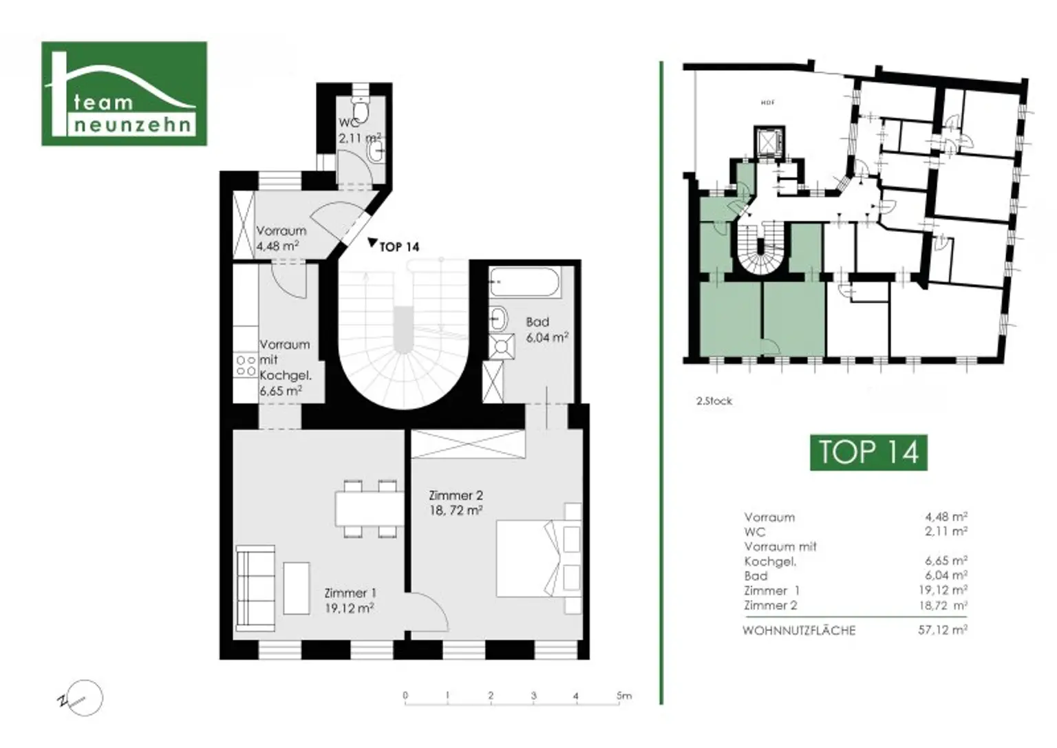 Möblierte 2 Zimmer Wohnung! - All inclusive Miete - 6 Monate befristet - U6 Nähe