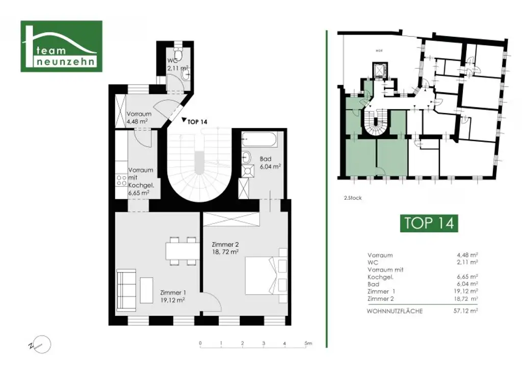 Möblierte 2 Zimmer Wohnung! - All inclusive Miete - 6 Monate befristet - U6 Nähe