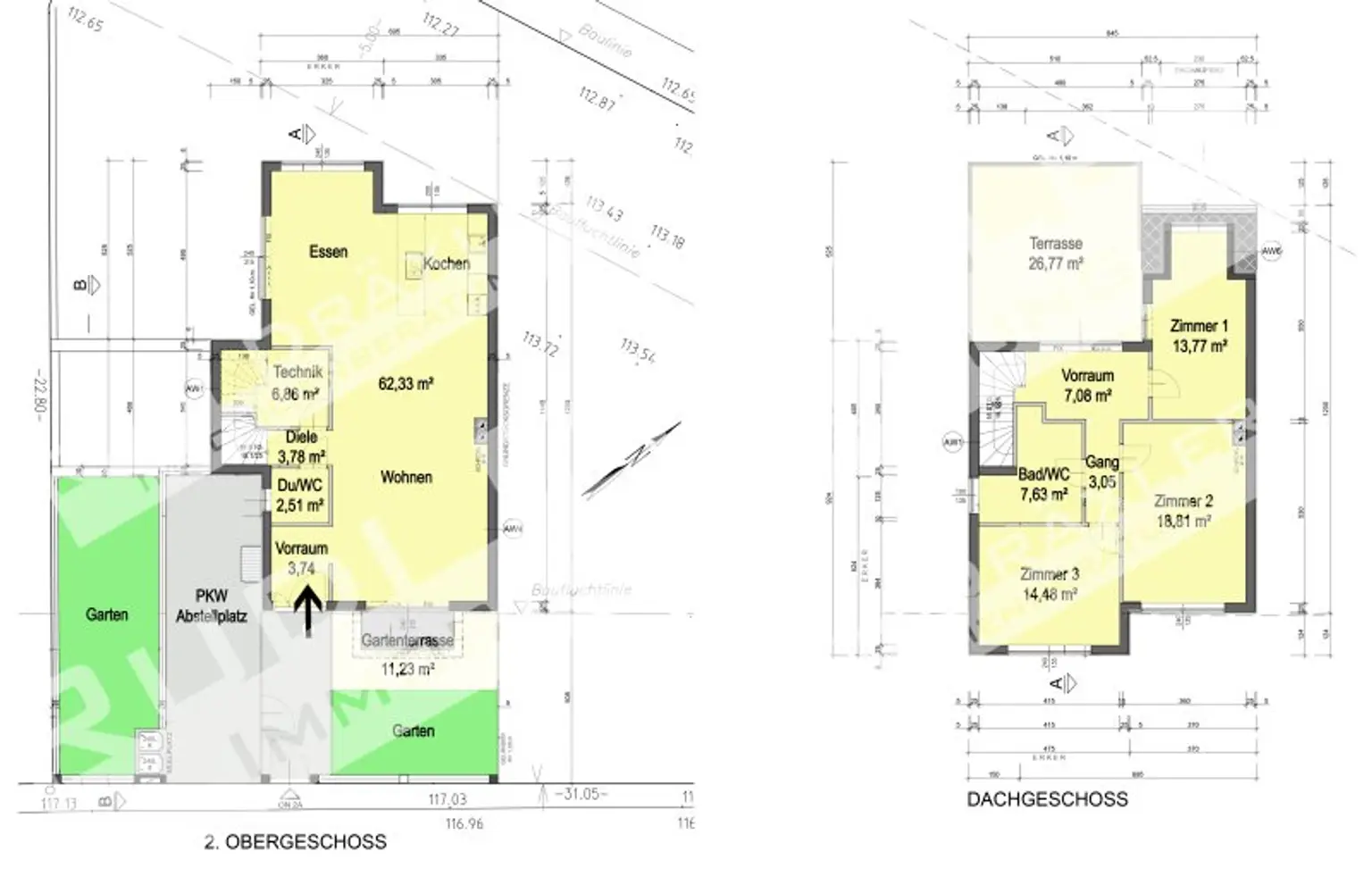 Satzberg: Exklusive Maisonettewohnung mit Stellplatz, kleinem Garten und Traum-Terrasse - ERSTBEZUG