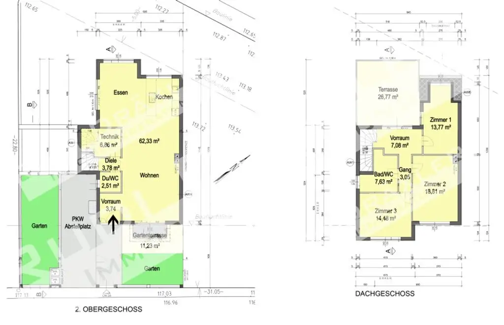 Satzberg: Exklusive Maisonettewohnung mit Stellplatz, kleinem Garten und Traum-Terrasse - ERSTBEZUG