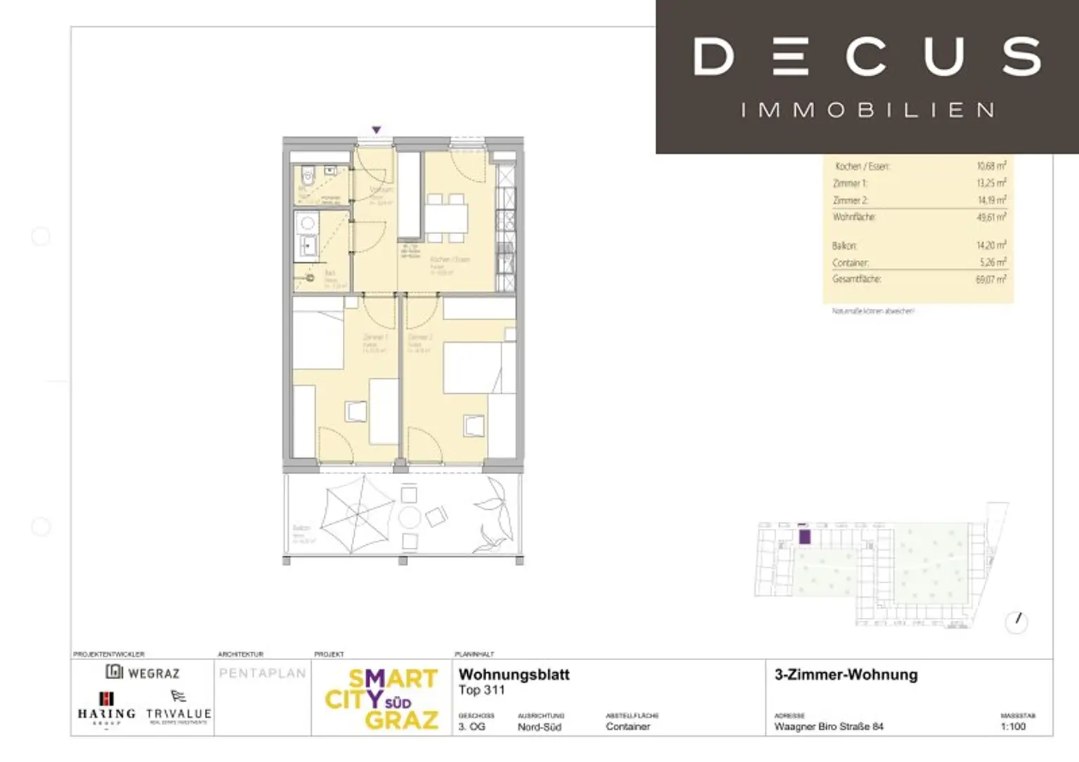 | FREIFLAECHE | 3.OG | SMART CITY GRAZ | TOP ANBINDUNG | 2-ZIMMER