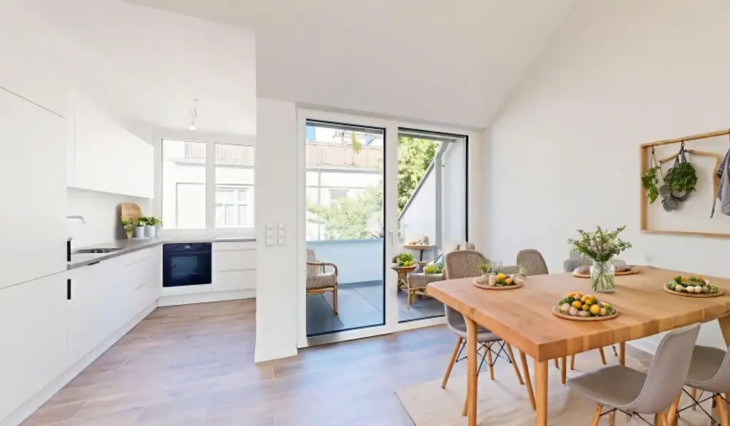 Moderne 2-Zimmer Dachgeschosswohnung | Terrasse | Klimaanlage | Nähe Café Hummel | Erstbezug