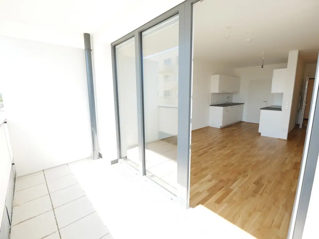 HELLE NEUBAUWOHNUNG AM PARK - PROVISIONSFREI - Mit Balkon und Abstellraum hinter der Küche