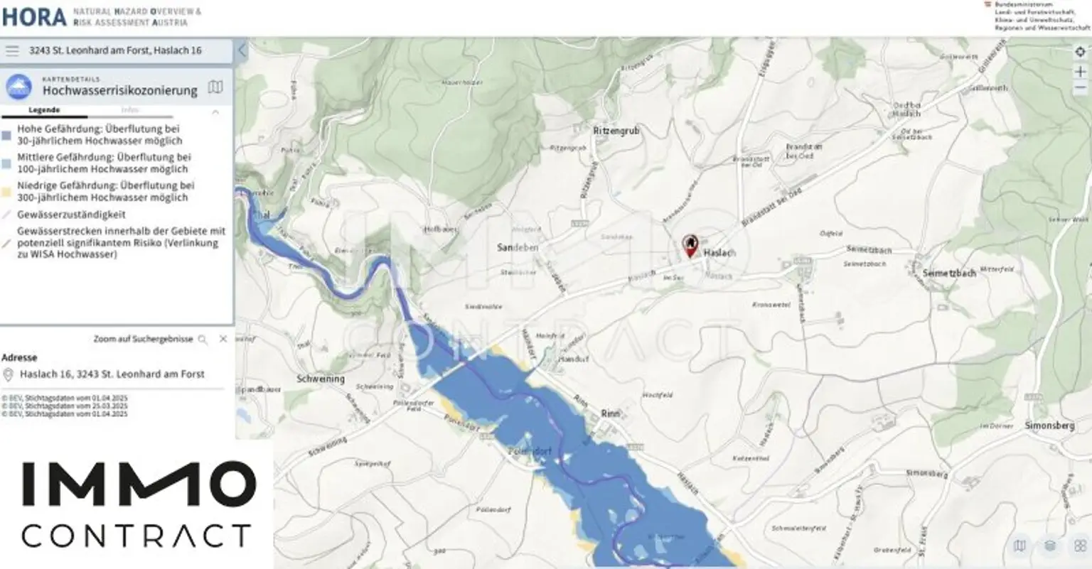 HORA Hochwassersikikozonen