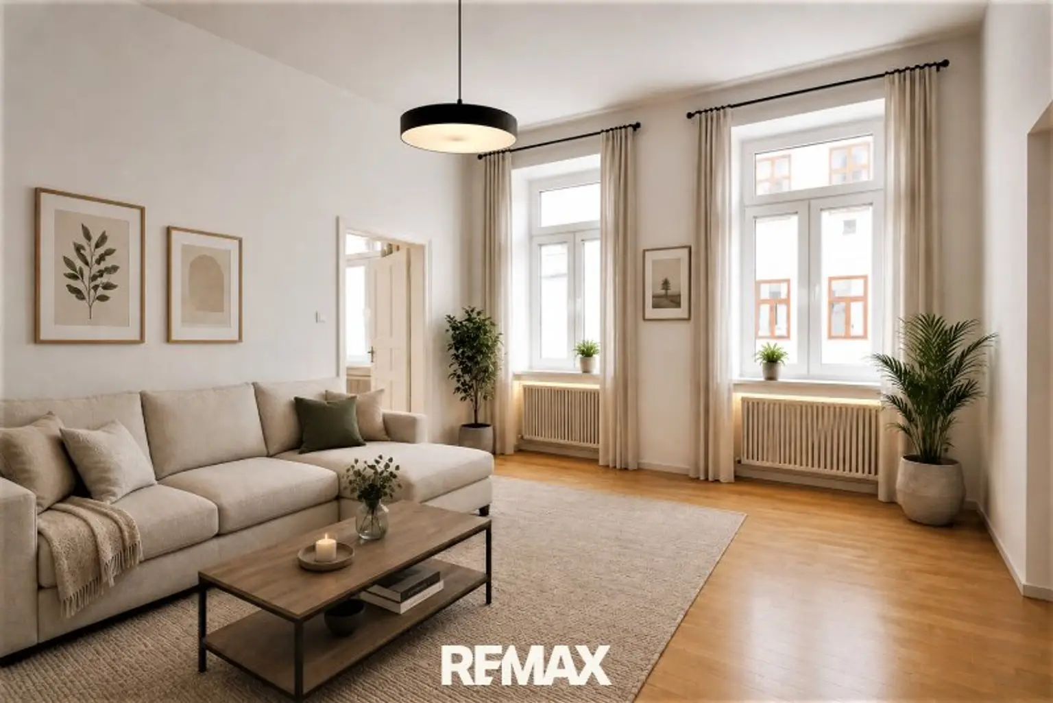 Wohnzimmer (virtuell eingerichtet)