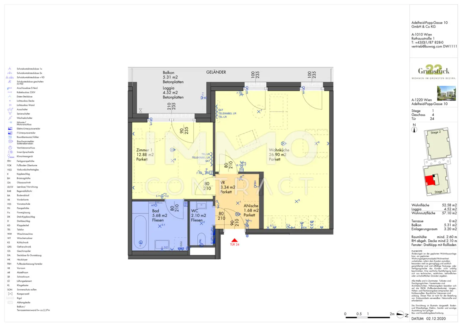 Helle 2-Zimmer-Wohnung mit Balkon & Loggia im Grünen – 22. Bezirk, Adelheid-Popp-Gasse