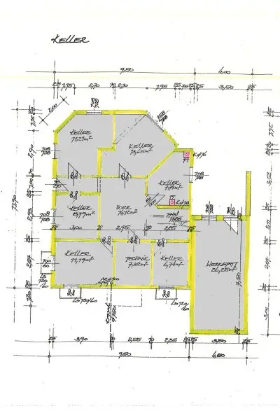 Grundriss Skizze Keller