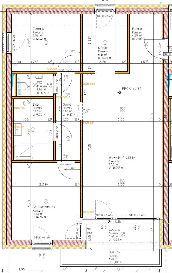 Provisionsfrei! 75 m² Obergeschosswohnung im vorderen Haus mit freiem Traunsteinblick