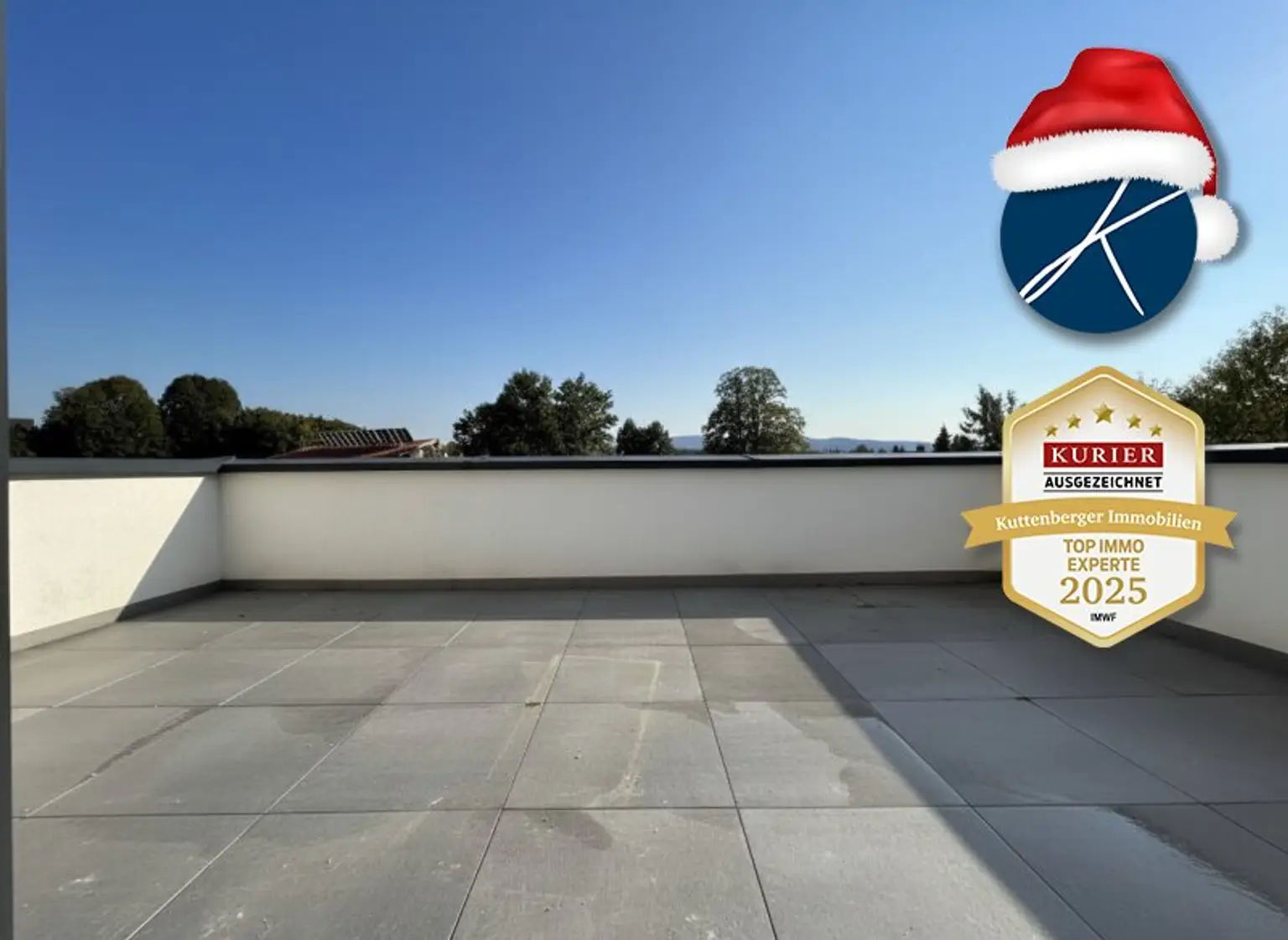 Großzügige Dachterrasse (südseitig)