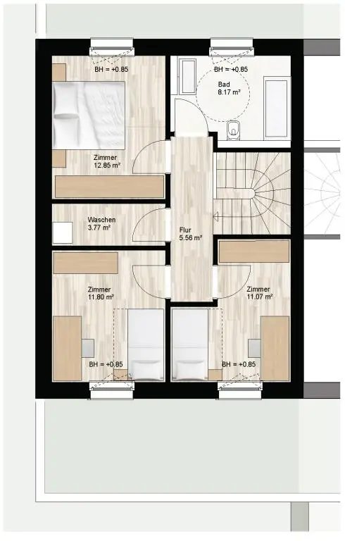 Haus F Grundriss ohne Maßstab
