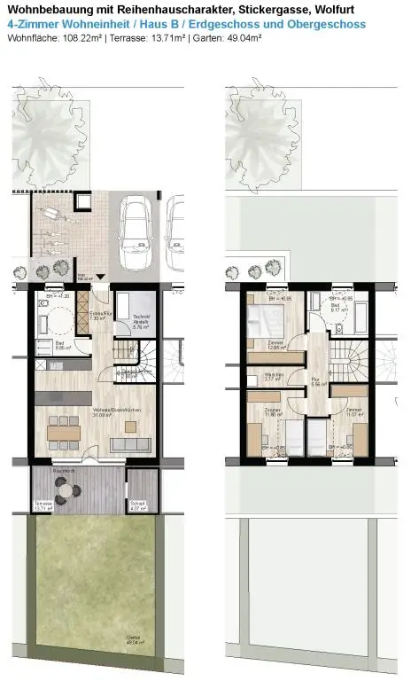 Haus B Grundriss ohne Maßstab