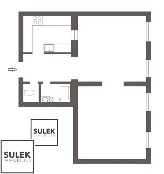 ab 1.11.2025: möblierte 2-Zimmer-Altbau-Wohnung (furnited one bedroom apartment) in zentraler & ruhiger Lage