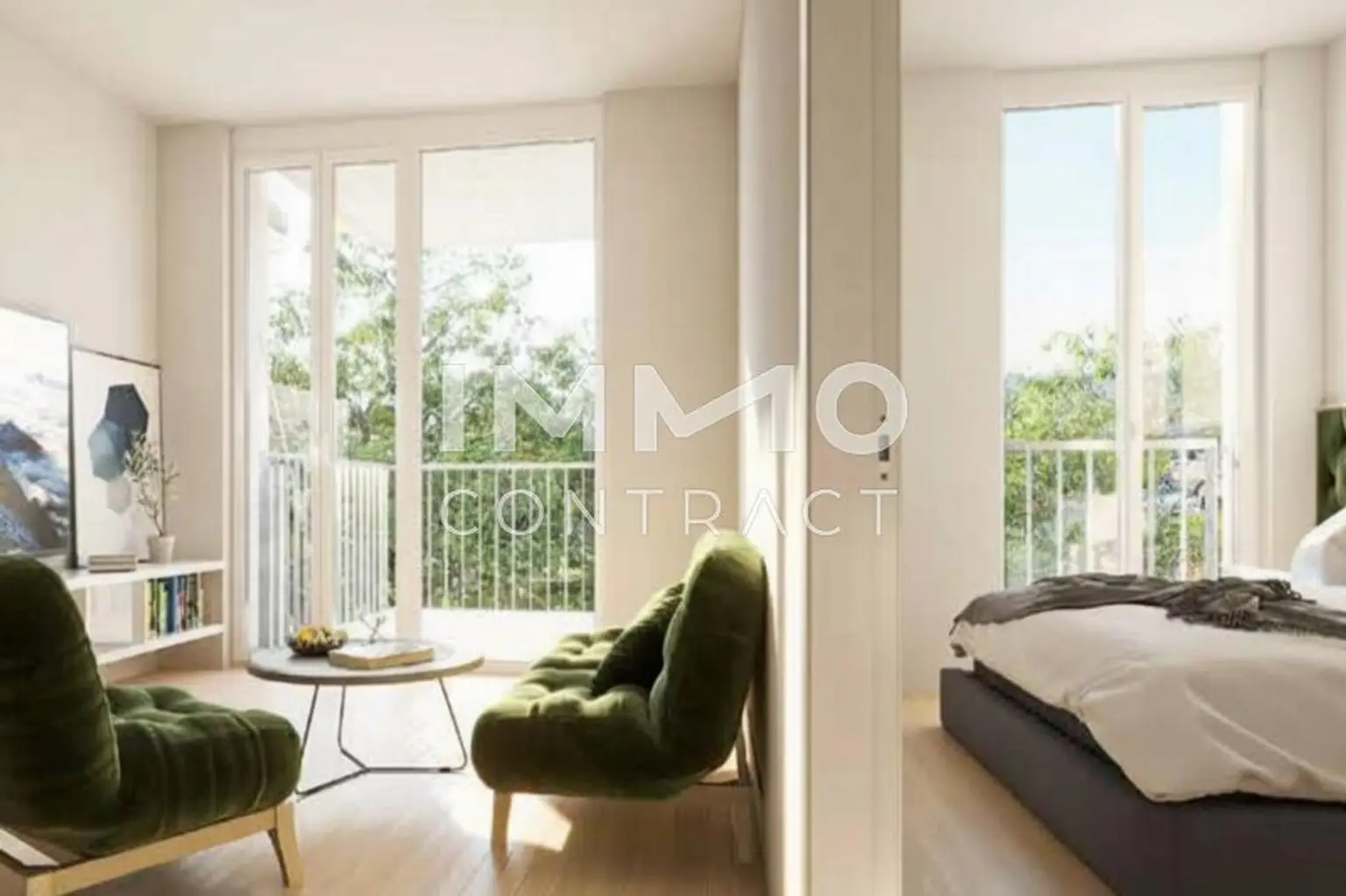 Blick auf den Balkon KI generiert