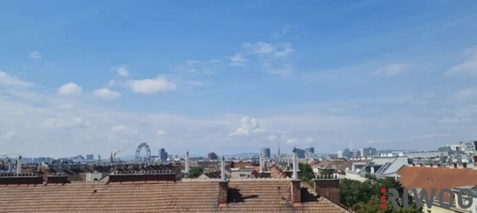 Erstbezug eines Luxus Dachgeschosses mit Fernblick auf Prater auf Stephansdom in der nähe der Donauinsel