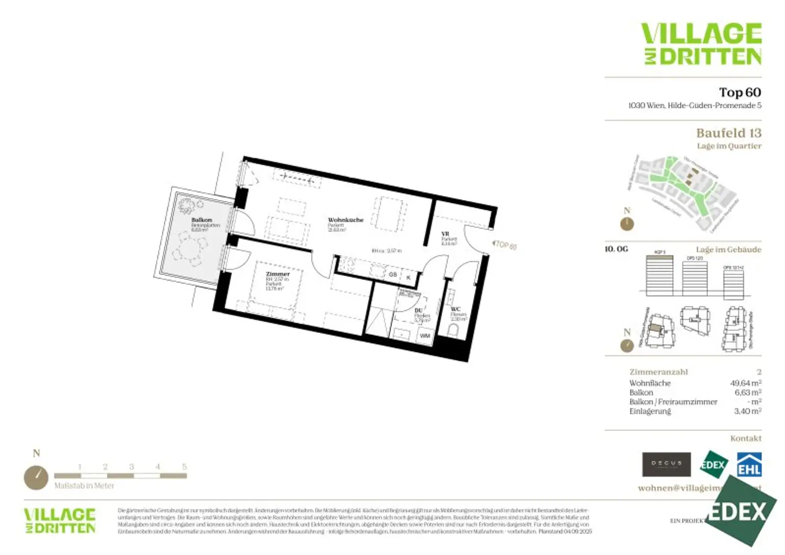 Top-Investment: 2-Zimmer Vorsorgewohnung mit Südwest-Balkon | URBAN DAHEIM | BAUFELD 13