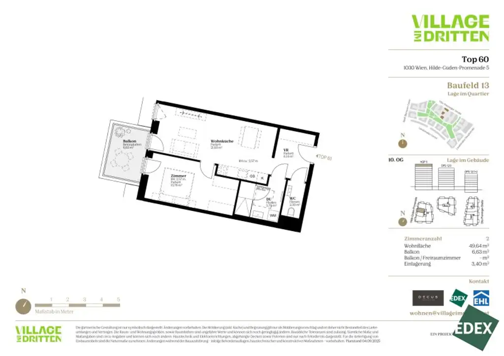 Top-Investment: 2-Zimmer Vorsorgewohnung mit Südwest-Balkon | URBAN DAHEIM | BAUFELD 13