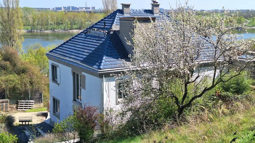 Edelrohbau-Villa, Herrschaftlicher Wohnsitz am Fuße des Kahlenberges an der Donau. Teilrestauriert entkernt und komplette Ausbauplanung.