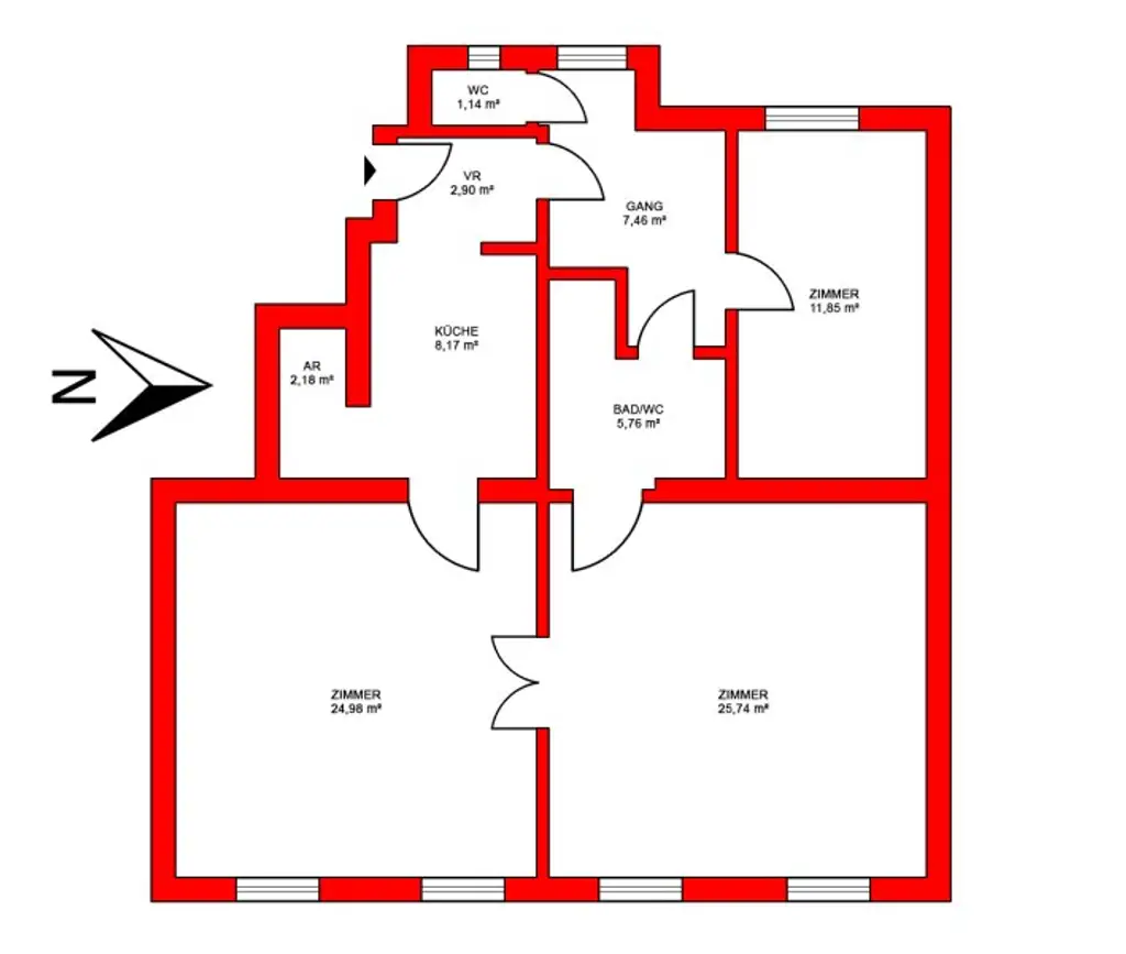 Hell, renovierte 3-Zimmerwohnung mit tollem Ausblick!