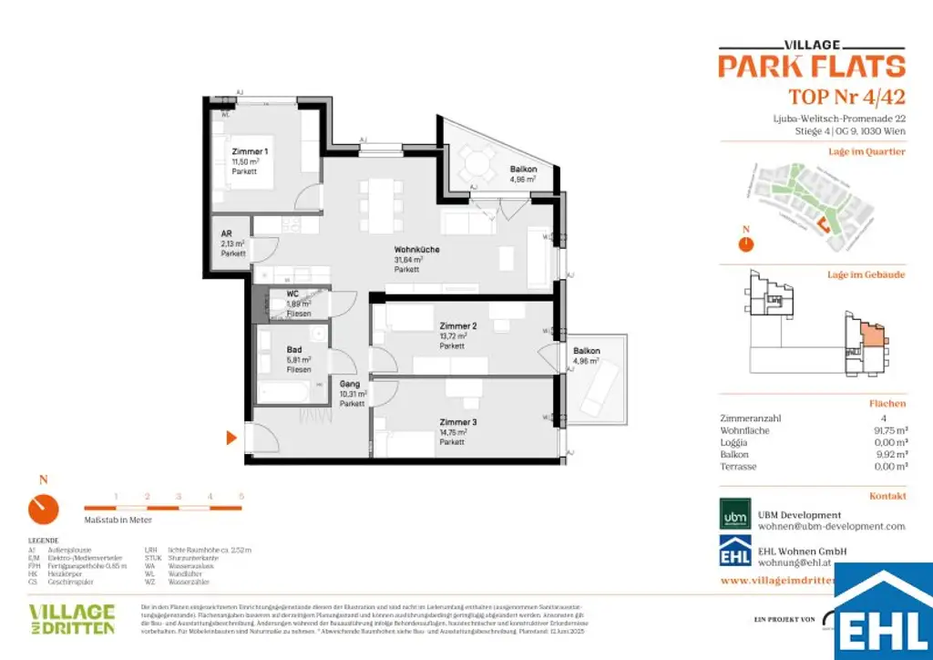 Lebendiger Wohnraum mit Parkblick – Willkommen bei den PARK FLATS