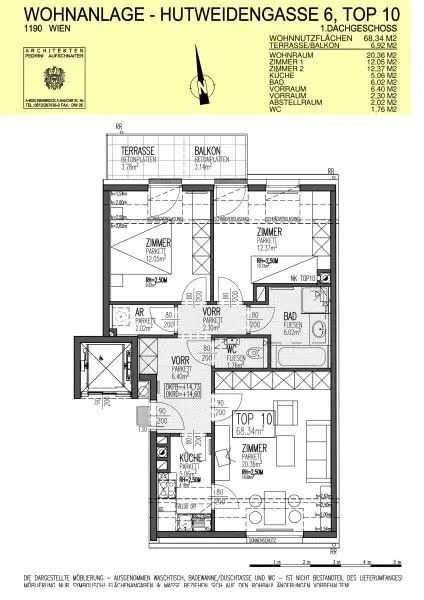 Traumhafte 3-Zimmer-Dachgeschoßwohnung mit Loggia in Döbling!