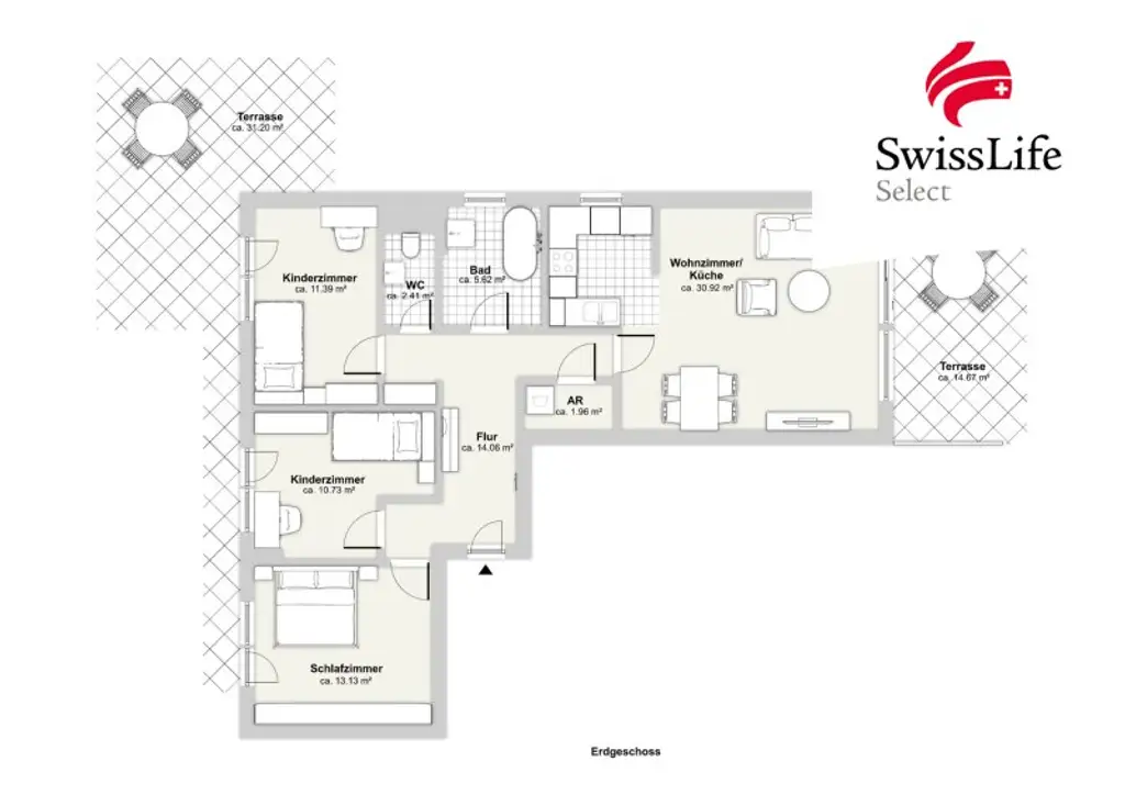 Traumhafte Erdgeschosswohnung mit Garten & zwei Terrassen – Ihr grünes Refugium mitten in Innsbruck