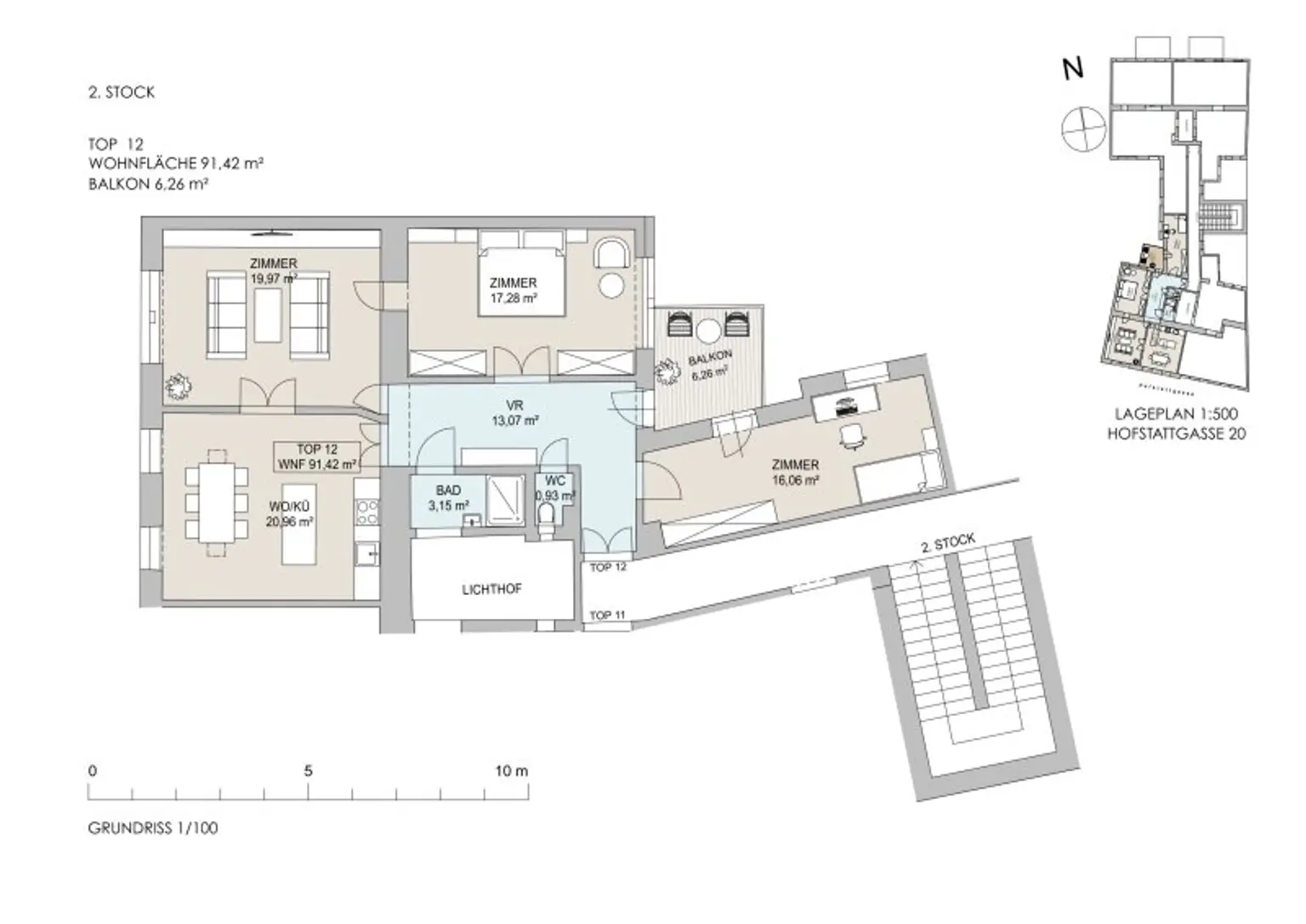 Stilvolle und geräumige 4-Zimmer-Altbauwohnung mit Balkon, nahe Währinger Straße