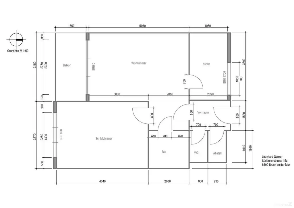 8600 Bruck/Mur - Sonnenwohnung im obersten Stockwerk mit Loggia