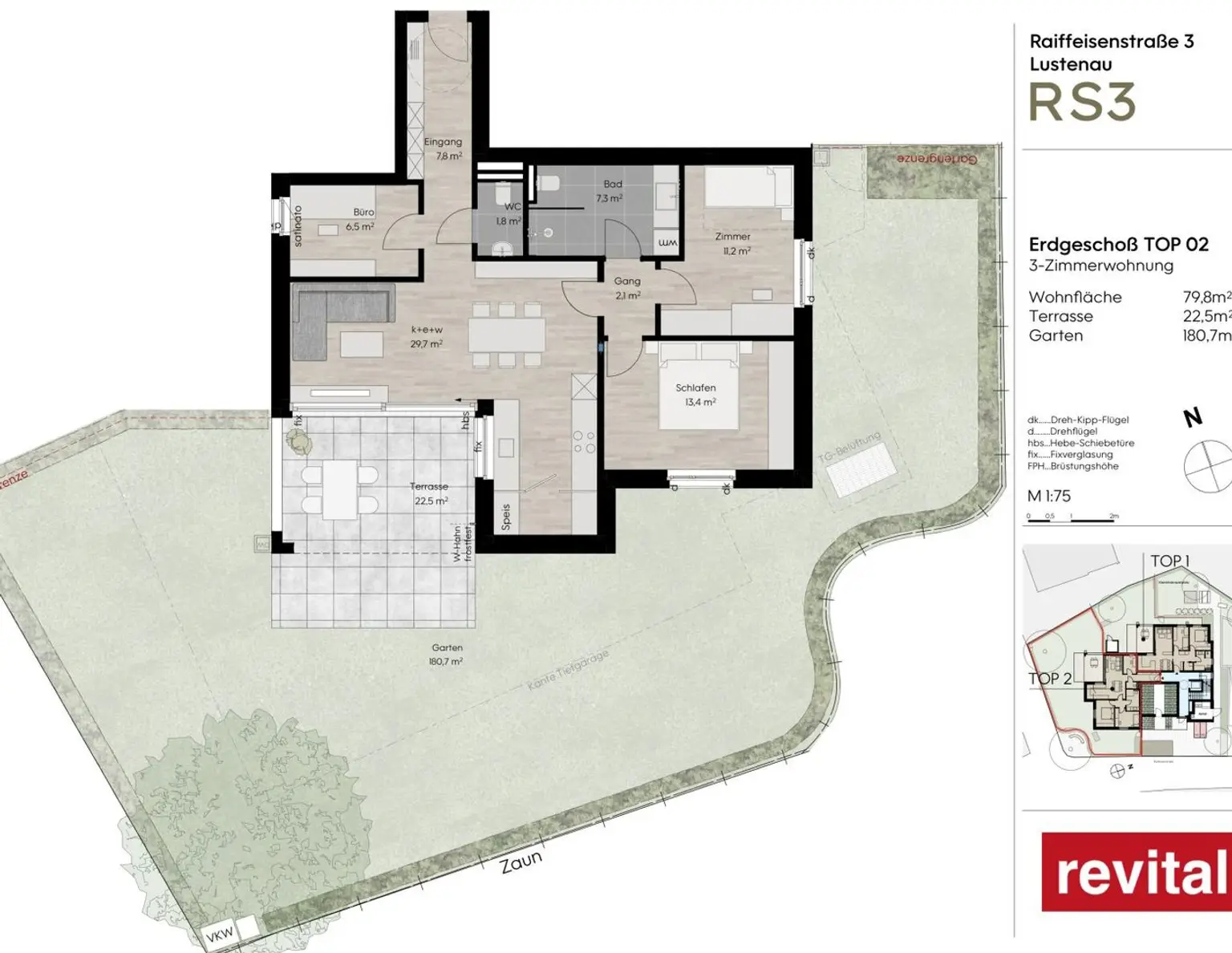 Wohnanlage "RS3" - Tolle 3-Zimmer-Gartenwohnung - Top 2 - PROVISIONSFREI!