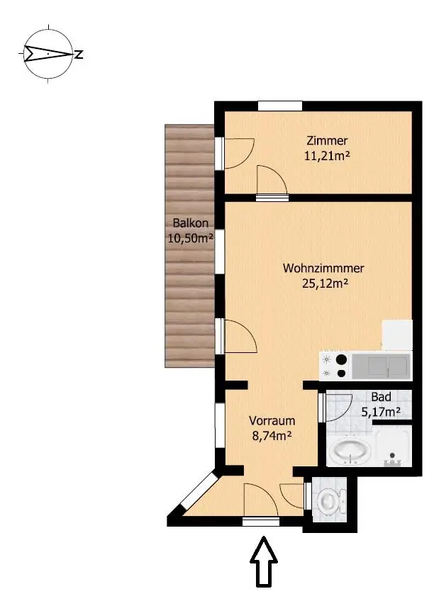 Gemütliche 2-Zimmer-Altbauwohnung mit Balkon und top Infrastruktur!