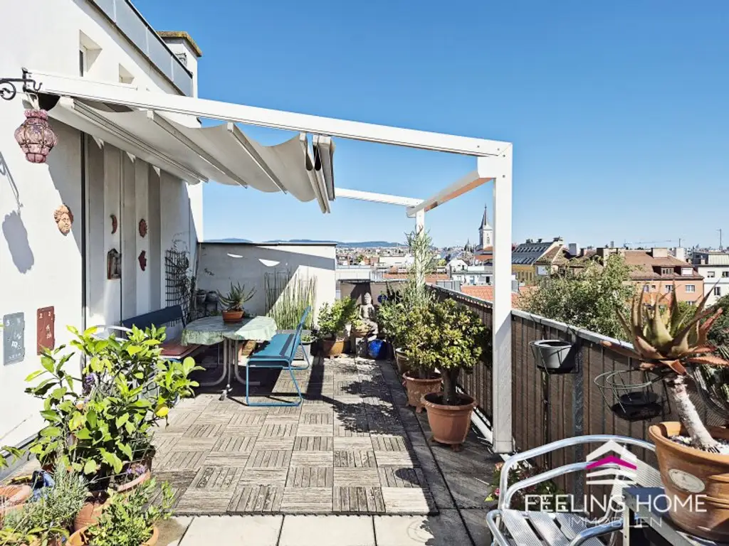 SPEKTAKULÄR! DG-Maisonette mit 5,20m Deckenhöhe & traumhafter Galerie – Wohnen wie im Loft mit großer Terrasse!