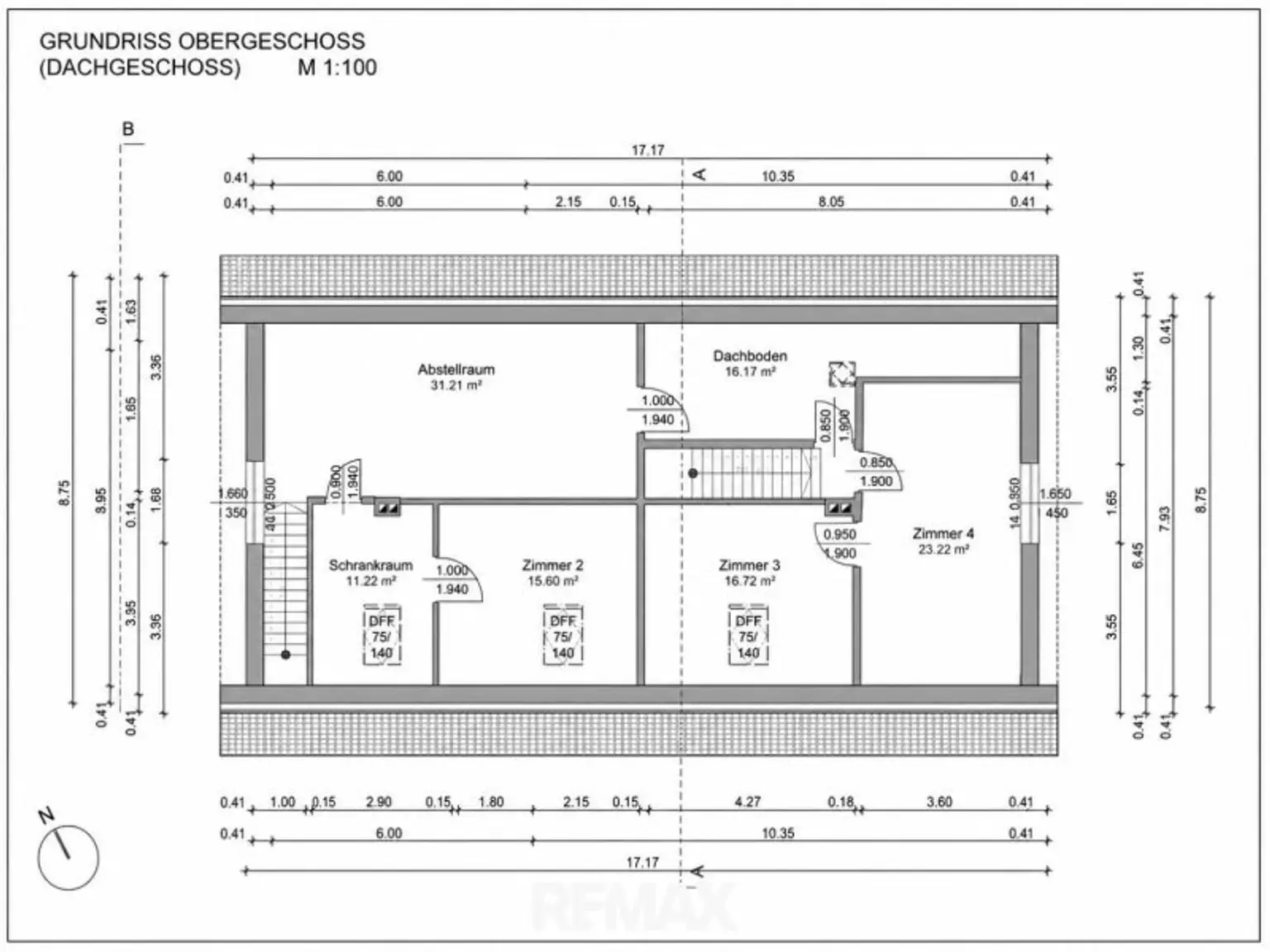 Grundriss Obergeshoß