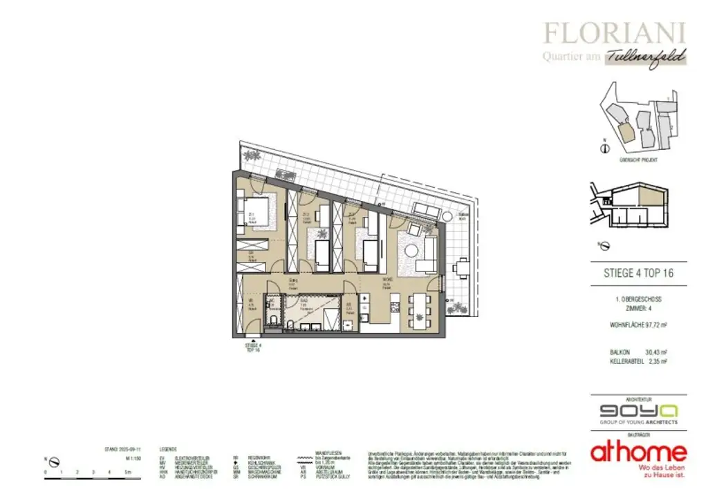 FLORIANI – Quartier am Tullnerfeld - Traumhafter 4 Zimmer Wohngenuss - Hochwertige Ausstattung für ihr Wohlbefinden - Bahnhof in der Nähe