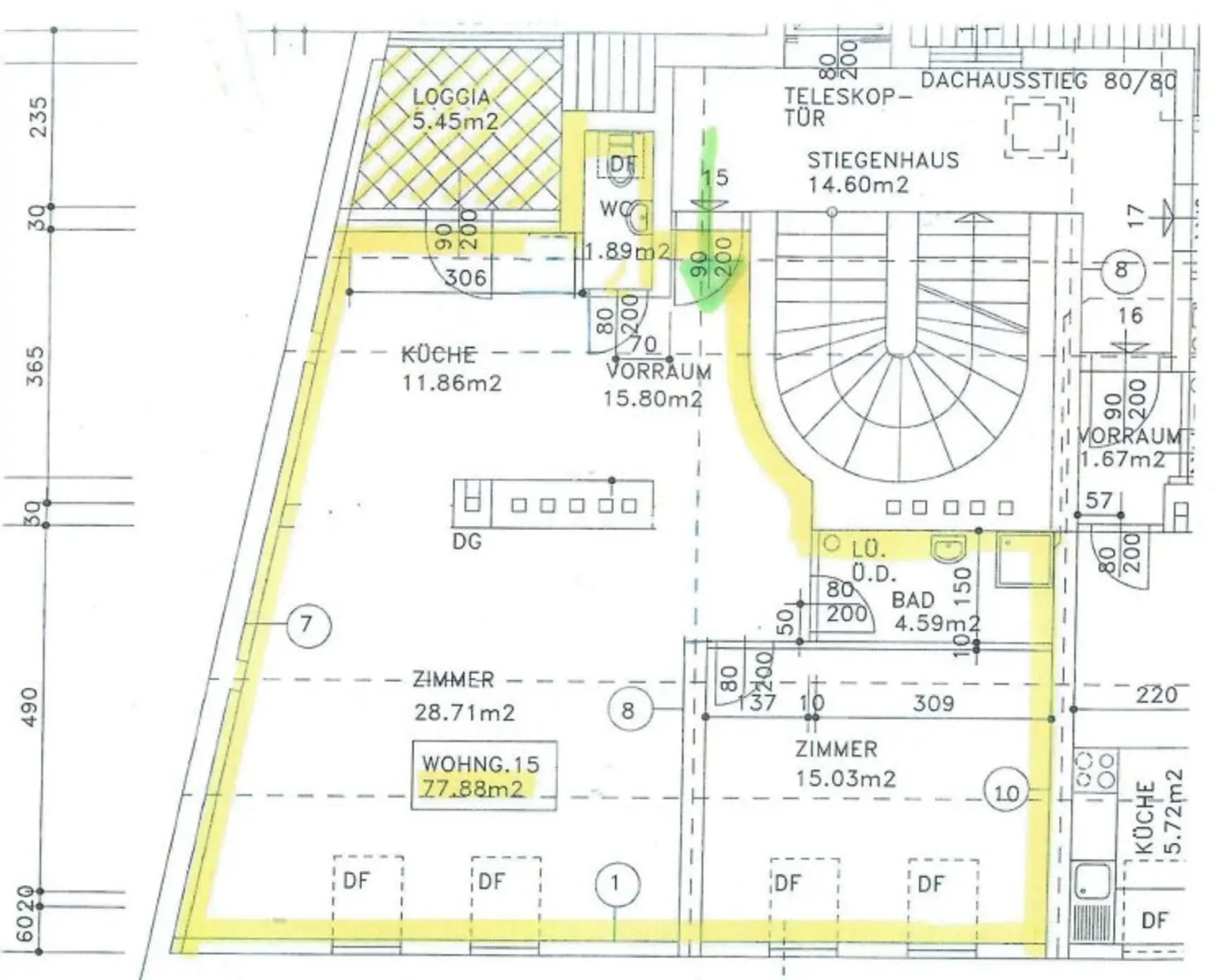 SANIERTE LUFTIGE DACHGESCHOSSWOHNUNG MIT BALKON - U4-NÄHE