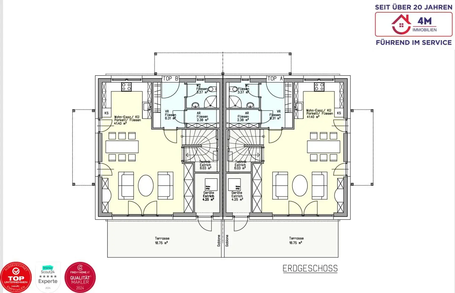 4-Zimmer-Doppelhaushälfte mit Photovoltaik und 3 Stellplätzen
