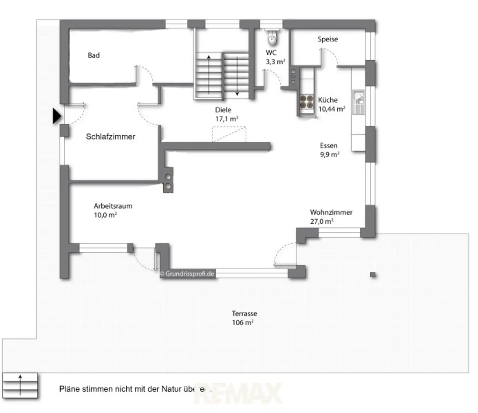 Plan vom Obergeschoss